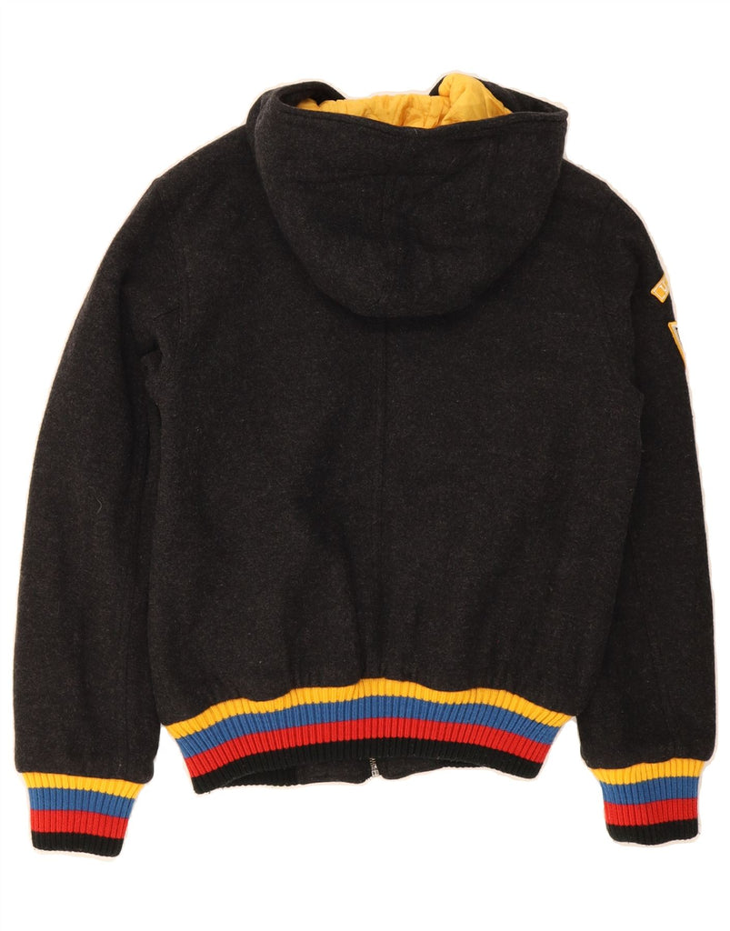 FISHBONE Mens Zip Hoodie Sweater Small Grey Wool Vintage Fishbone and Second-Hand Fishbone from Messina Hembry 