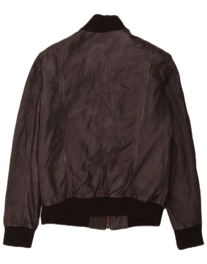 Vintage Herren Bomber Lederjacke UK 36 Kleines braunes Leder