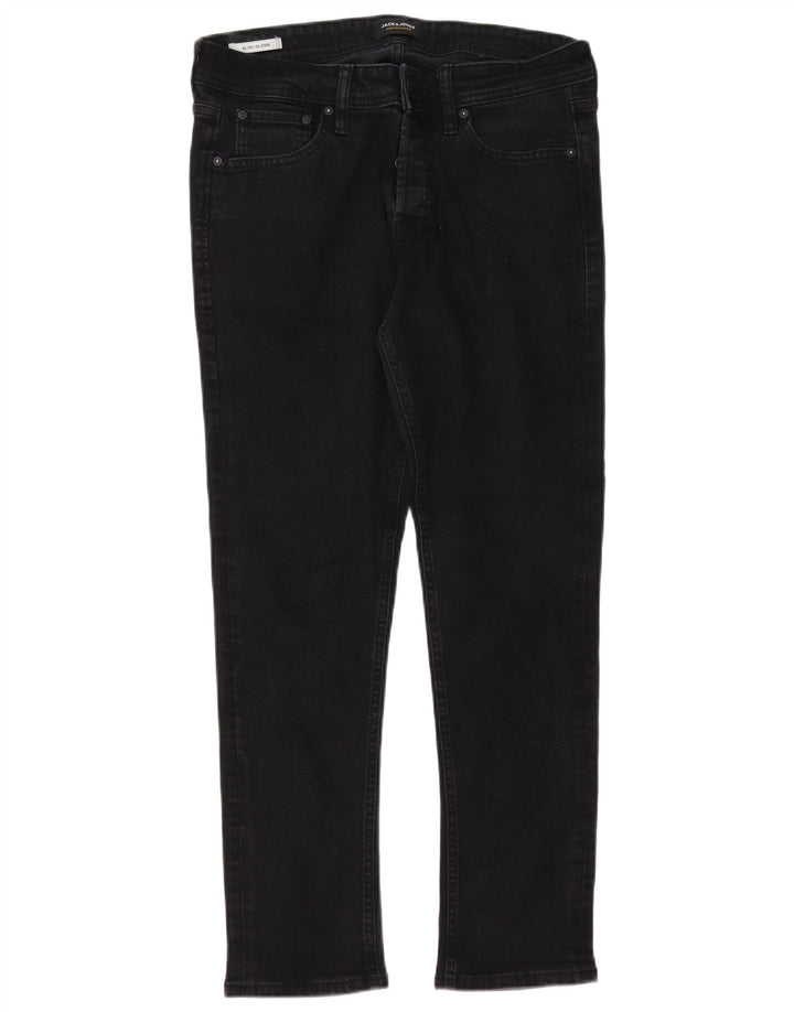 Jack & Jones Herren GLENN Slim Jeans W34 L30 Schwarze Baumwolle
