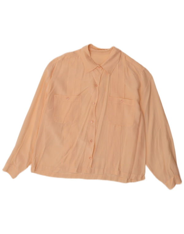 Vintage Damen Hemdbluse UK 14 Groß Rosa