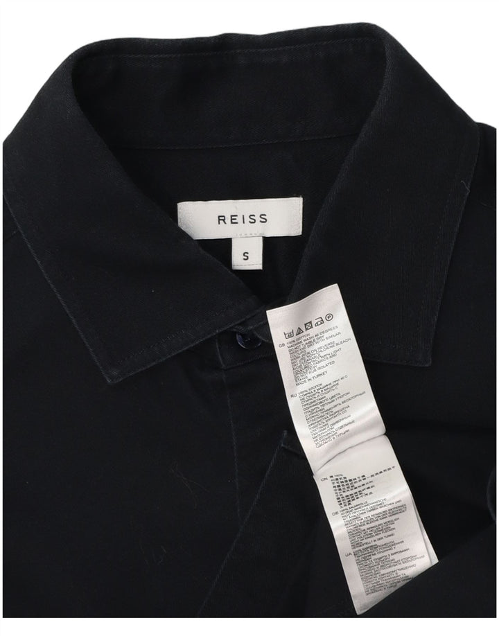 Reiss Herren-Hemd, klein, marineblau, Baumwolle