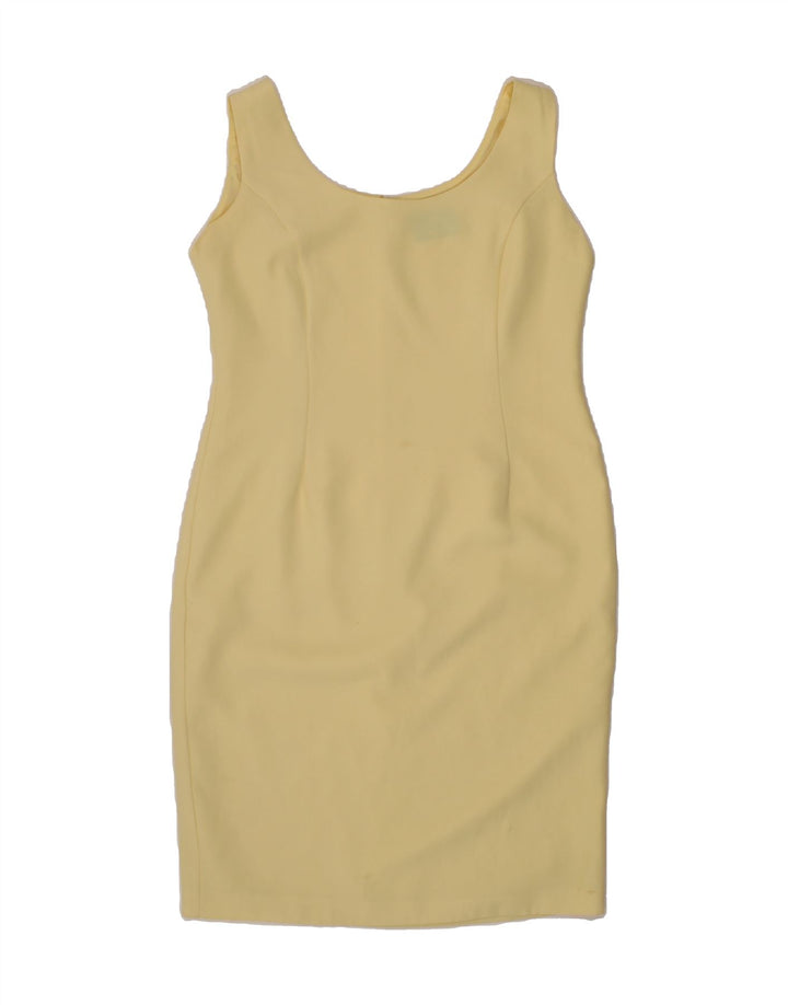 GINA BACCONI Womens 1 Button 2 Piece Set UK 14 Large Yellow Polyester Vintage Gina Bacconi and Second-Hand Gina Bacconi from Messina Hembry 