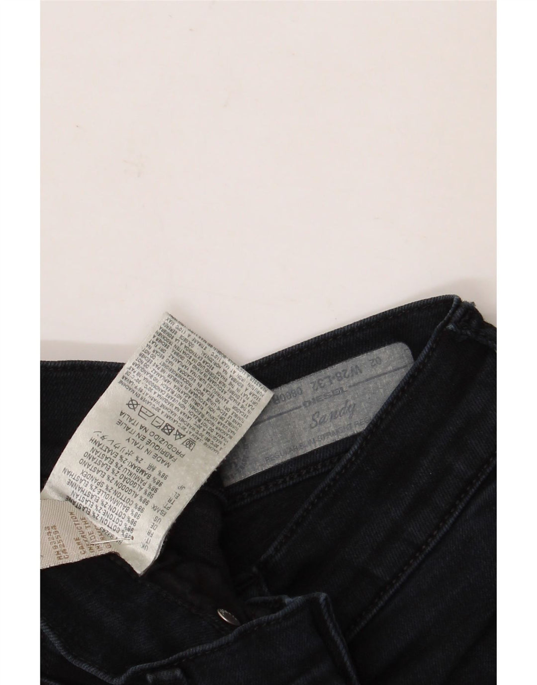 Diesel Damen Sandy Regular Slim Straight Jeans W28 L32 Marineblaue Baumwolle