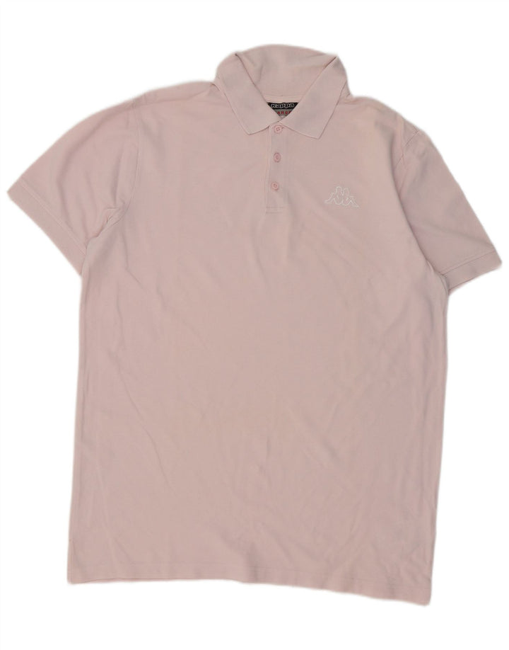 KAPPA Herren-Poloshirt, groß, rosa, Baumwolle