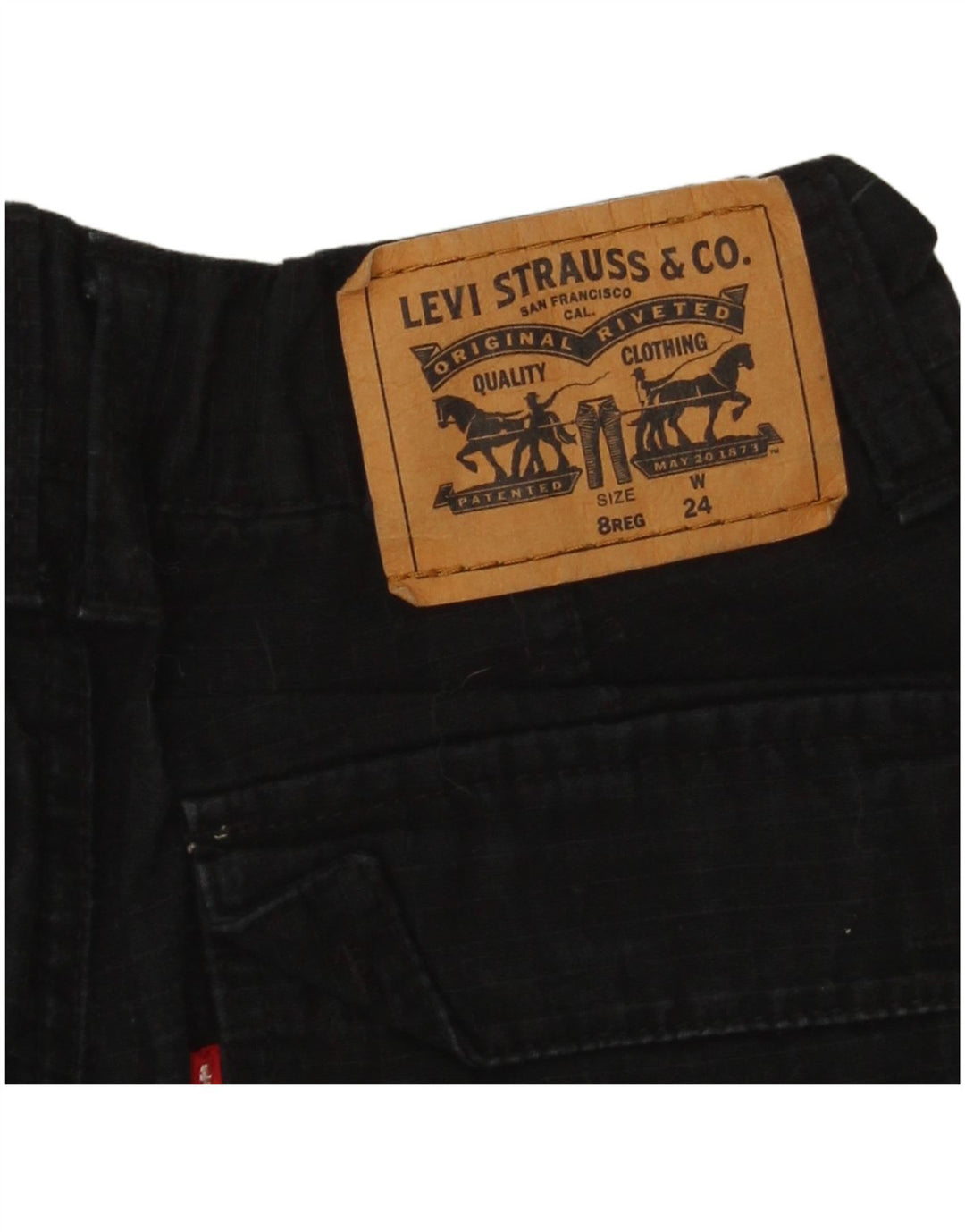Levi's Cargo-Shorts für Jungen, 7–8 Jahre, W24, L8, schwarze Baumwolle