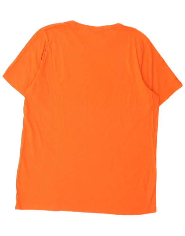 Puma Herren Grafik T-Shirt Top XL Orange Baumwolle