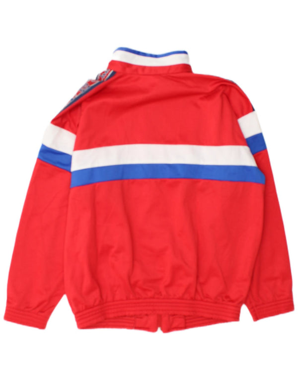 Champion Jungen-Trainingsanzugoberteil mit Grafik, 13–14 Jahre, XL, Rot, Farbblock