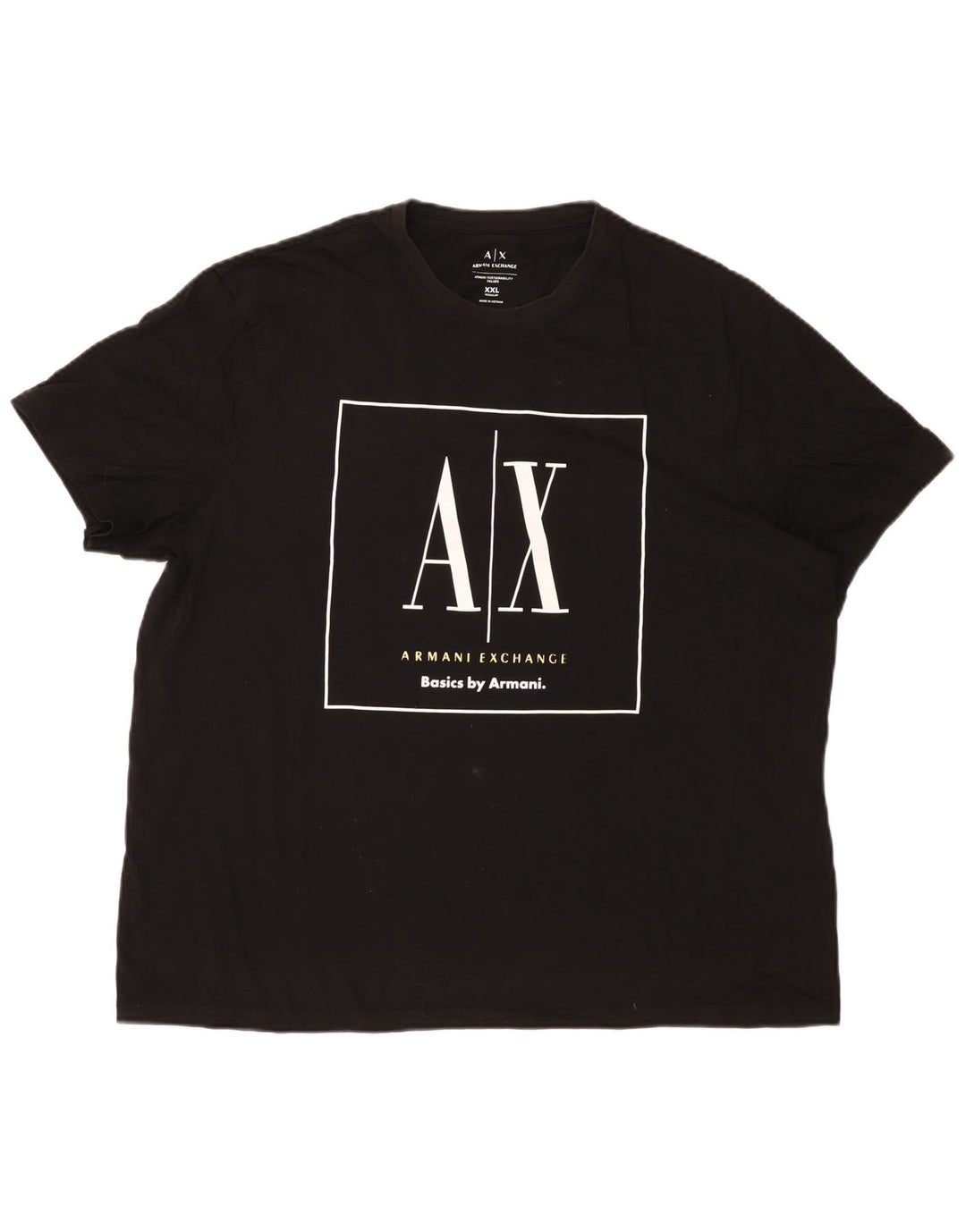 Armani Exchange Herren Regular Graphic T-Shirt Top 2XL Schwarz
