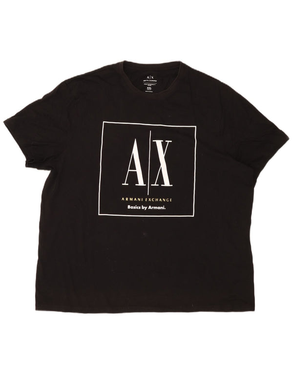 Armani Exchange Herren Regular Graphic T-Shirt Top 2XL Schwarz