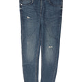 Zara Herren Distressed Slim Jeans EU 42 Large W32 L27 Blaue Baumwolle