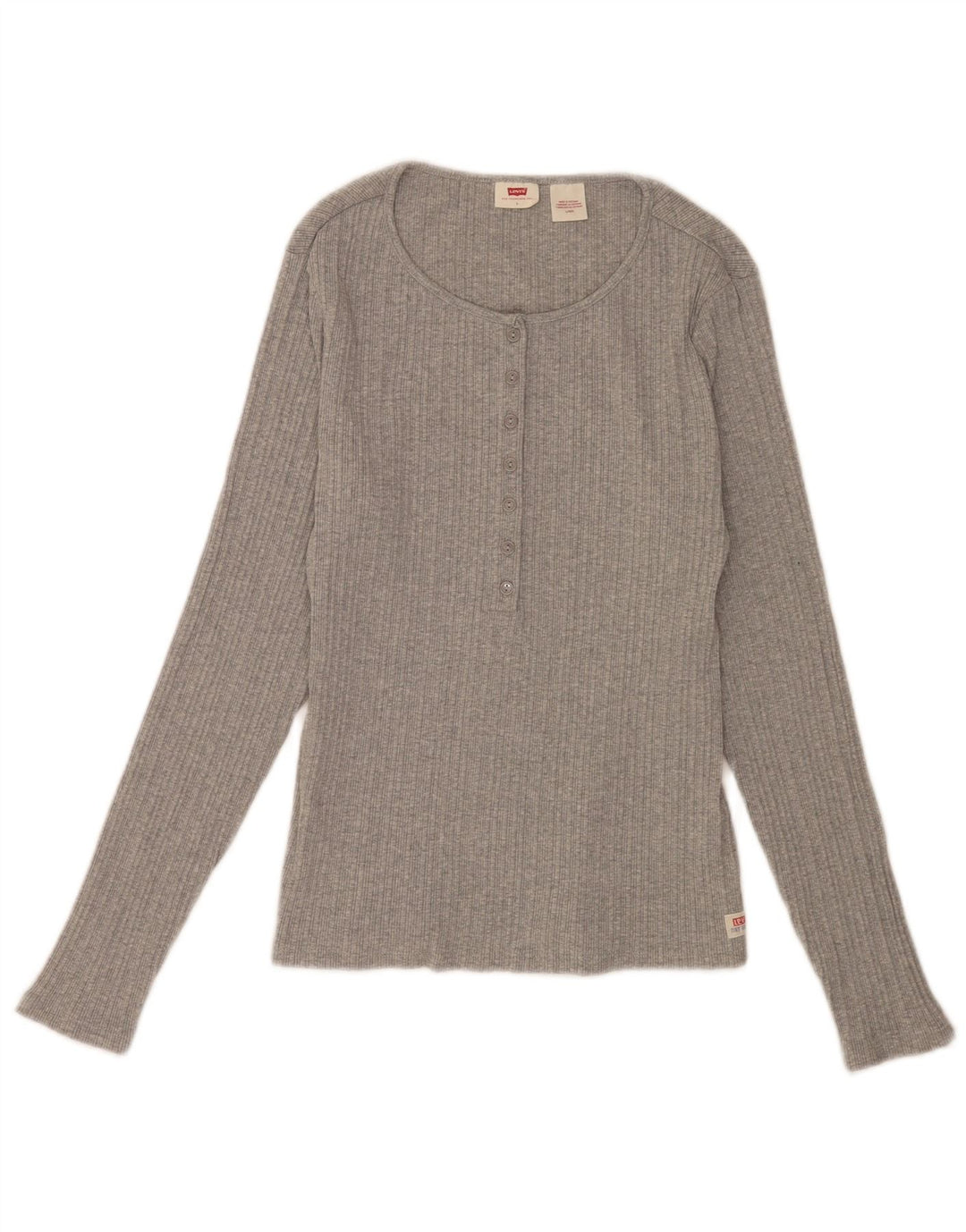 Levi's Damen Regular Top Langarm UK 14 Large Grau