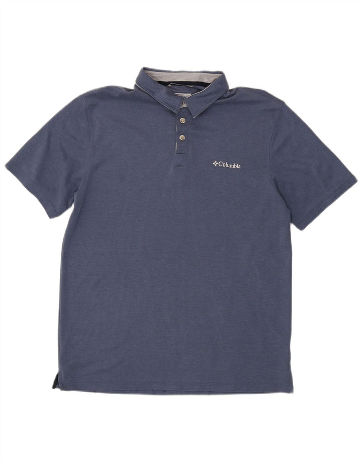 Columbia Herren-Poloshirt, groß, blau, Modal