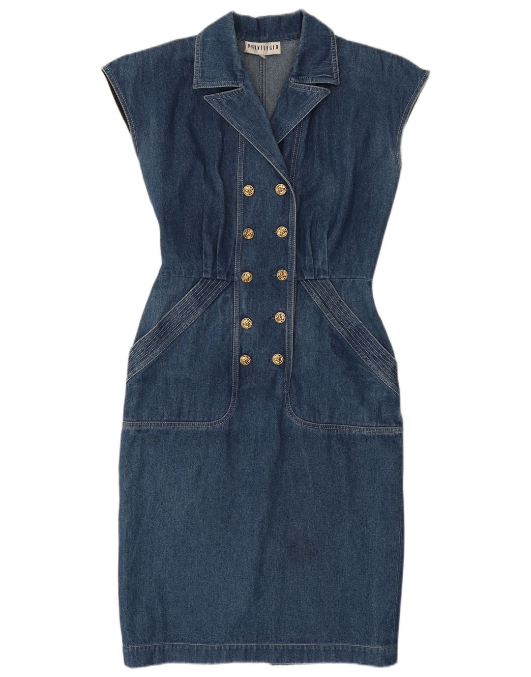Privilegio Damen Jeanskleid UK 14 Mittelblau