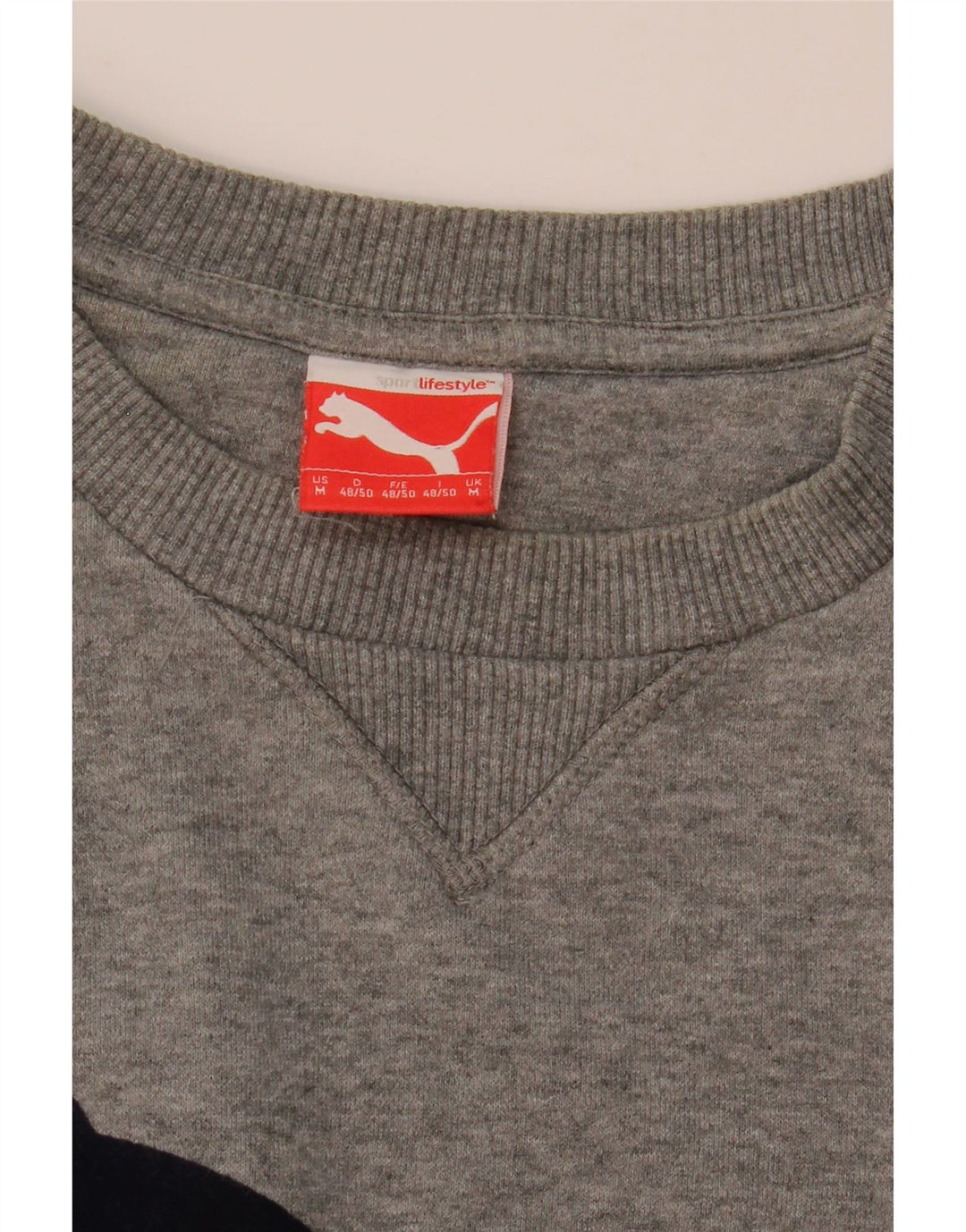 Puma Herren Grafik-Sweatshirt-Pullover Mittelgrau meliert