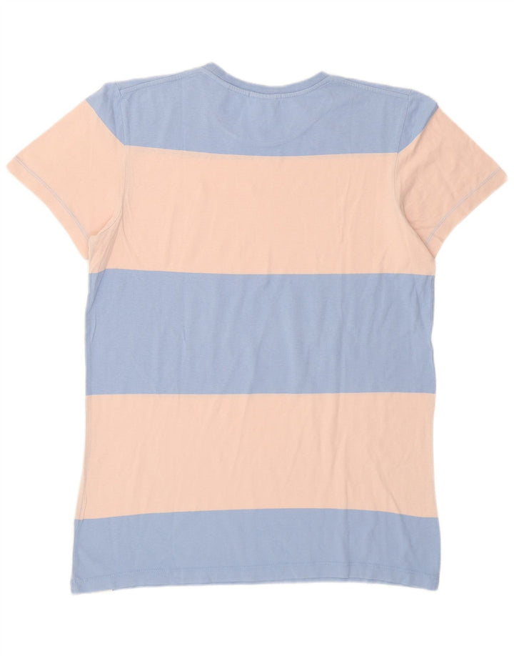 Scotch & Soda Herren T-Shirt-Oberteil aus mittelblauer Colourblock-Baumwolle