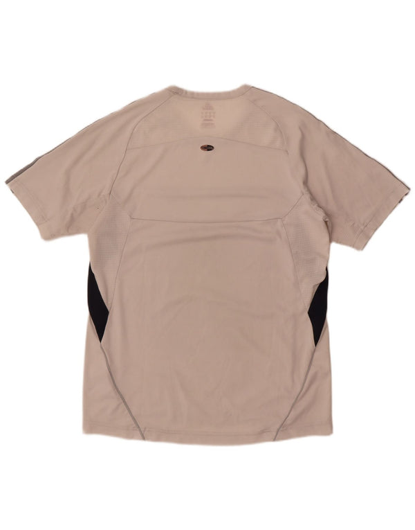 Adidas Herren Climacool T-Shirt Top Mittelweißes Colourblock-Polyester