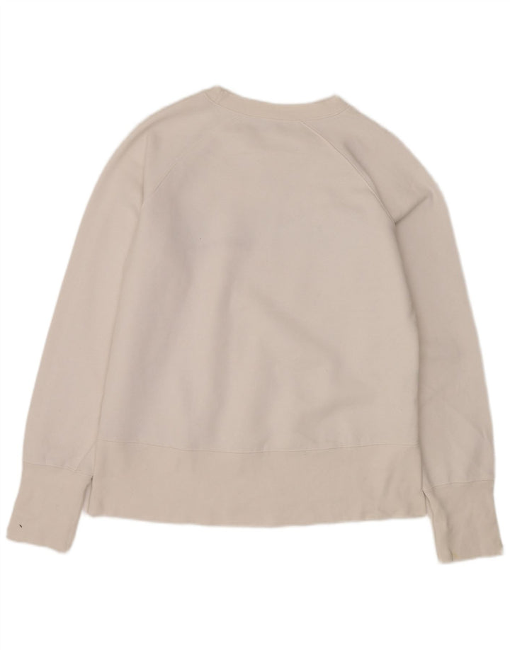 BILLABONG Damen Grafik-Sweatshirt-Pullover UK 12 Mittelweißes Polyester