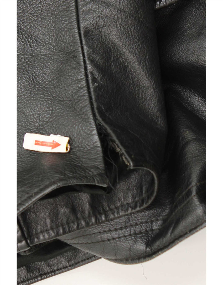 Vintage Herren Lederjacke UK 42 XL Schwarz