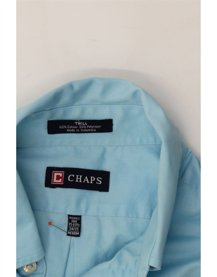 CHAPS Mens Shirt Size 15 1/2 Medium Blue Cotton Vintage Chaps and Second-Hand Chaps from Messina Hembry 