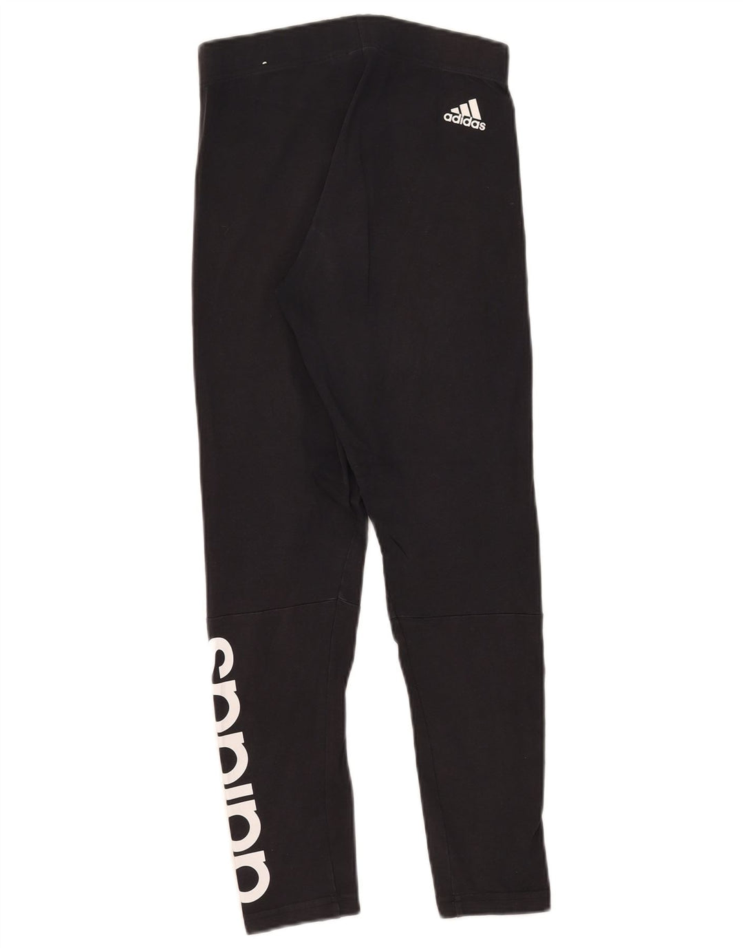 Adidas Damen Graphic Leggings UK 8 Small Schwarz Baumwolle