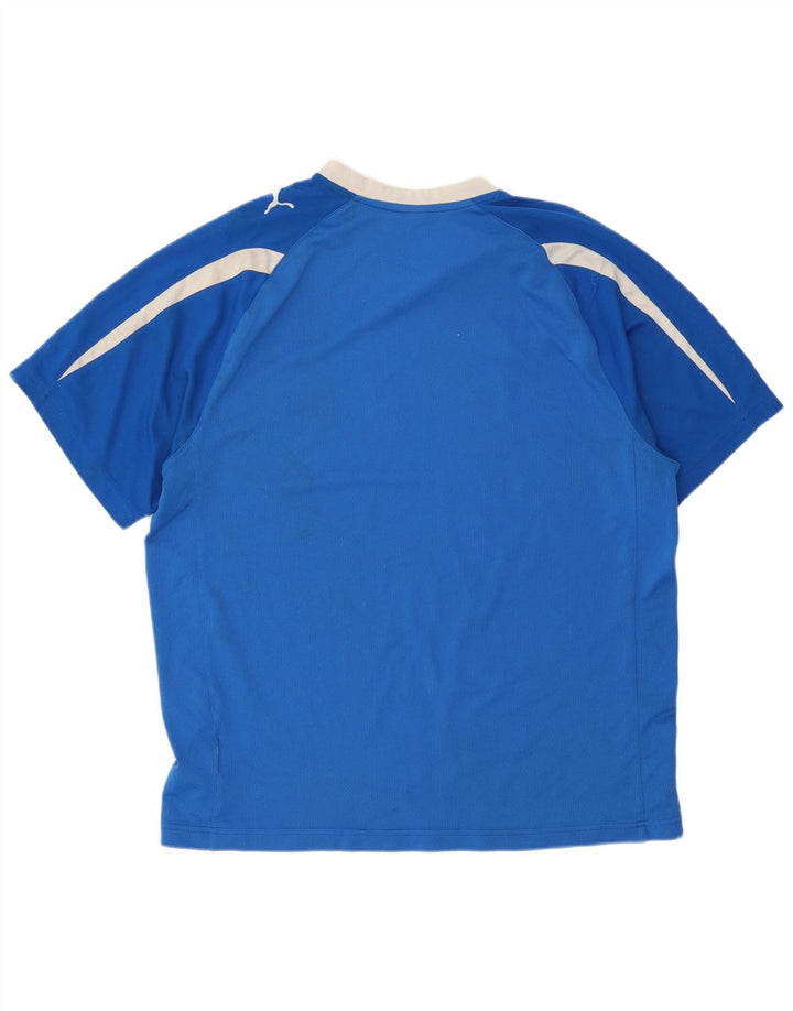 Puma Herren T-Shirt Top Large Blau Colourblock Polyester