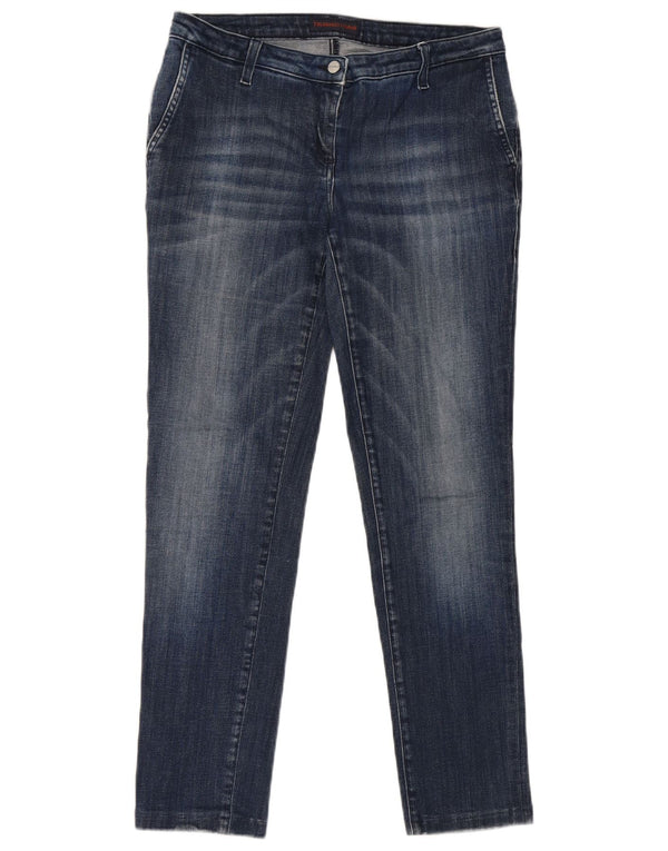 Trussardi Damen Slim Jeans W28 L28 Blaue Baumwolle