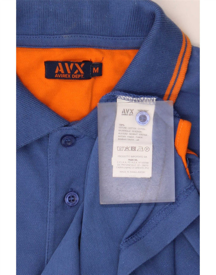 Avirex Herren-Poloshirt aus mittelblauer Baumwolle