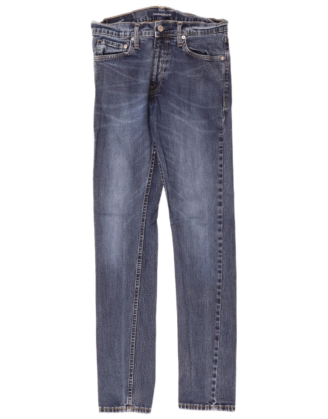 CALVIN KLEIN Herren Slim Jeans W30 L32 Blaue Baumwolle