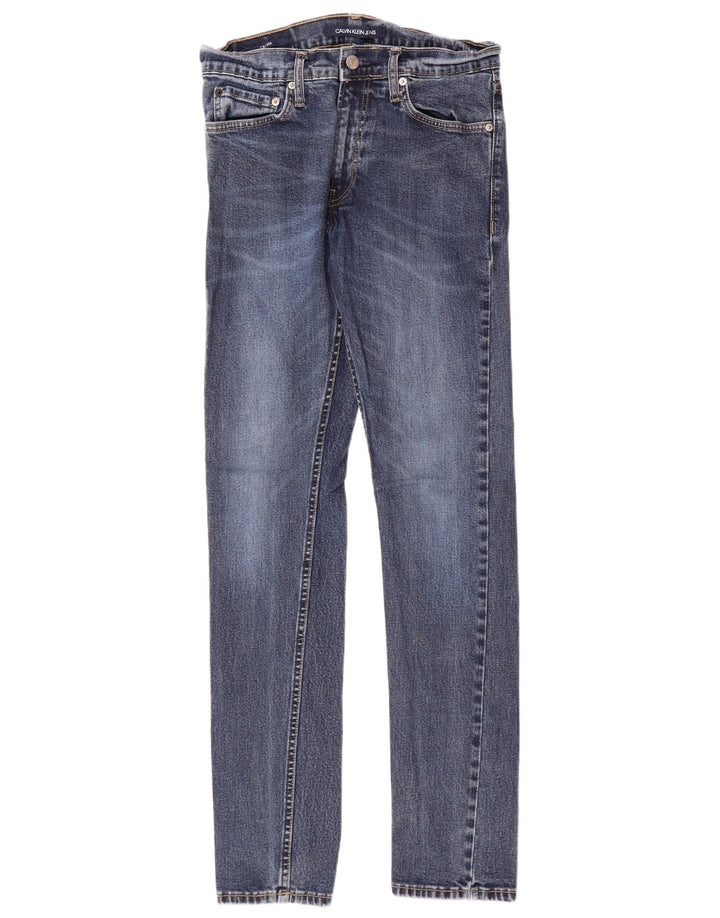 CALVIN KLEIN Herren Slim Jeans W30 L32 Blaue Baumwolle
