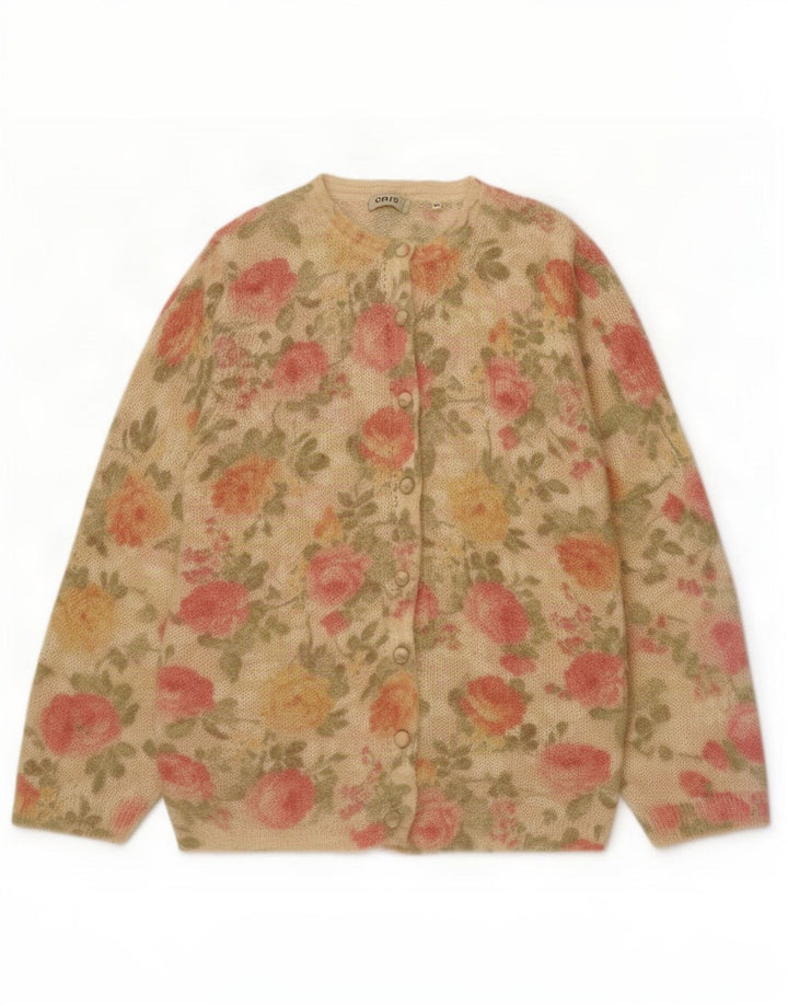 Oris Damen-Cardigan-Pullover IT 48 XL Mehrfarbig geblümt