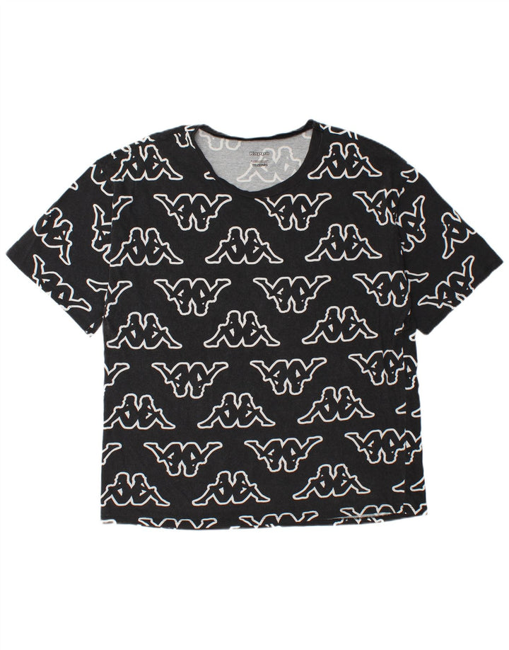 Kappa Herren Tezenis Graphic T-Shirt Top Large Schwarz