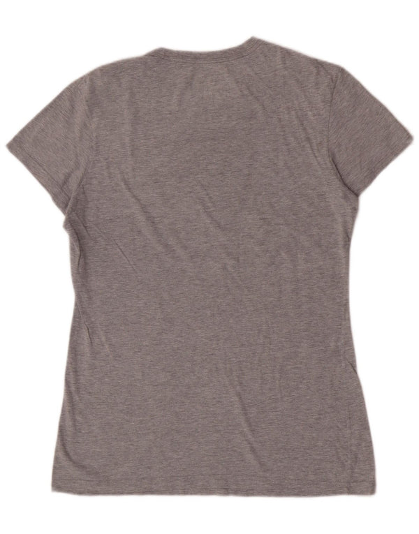 Adidas Damen USA Graphic T-Shirt Top UK 12 Mittelgraue Baumwolle