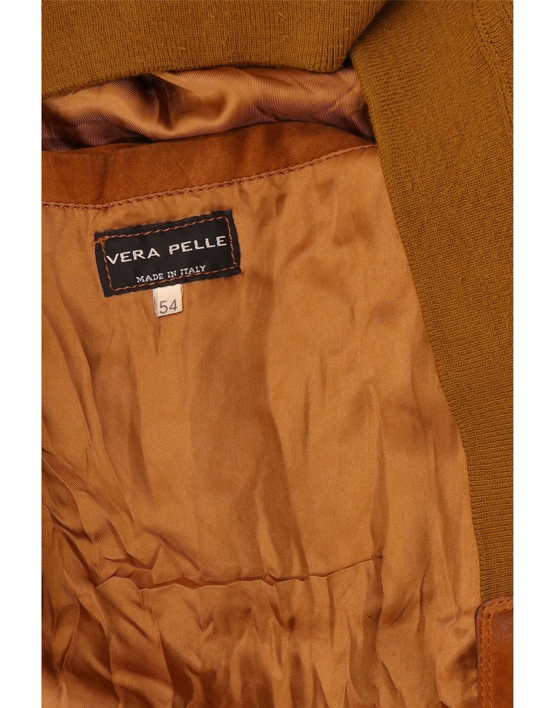 VINTAGE Herren Bomber Wildlederjacke IT 54 2XL Braunes Leder