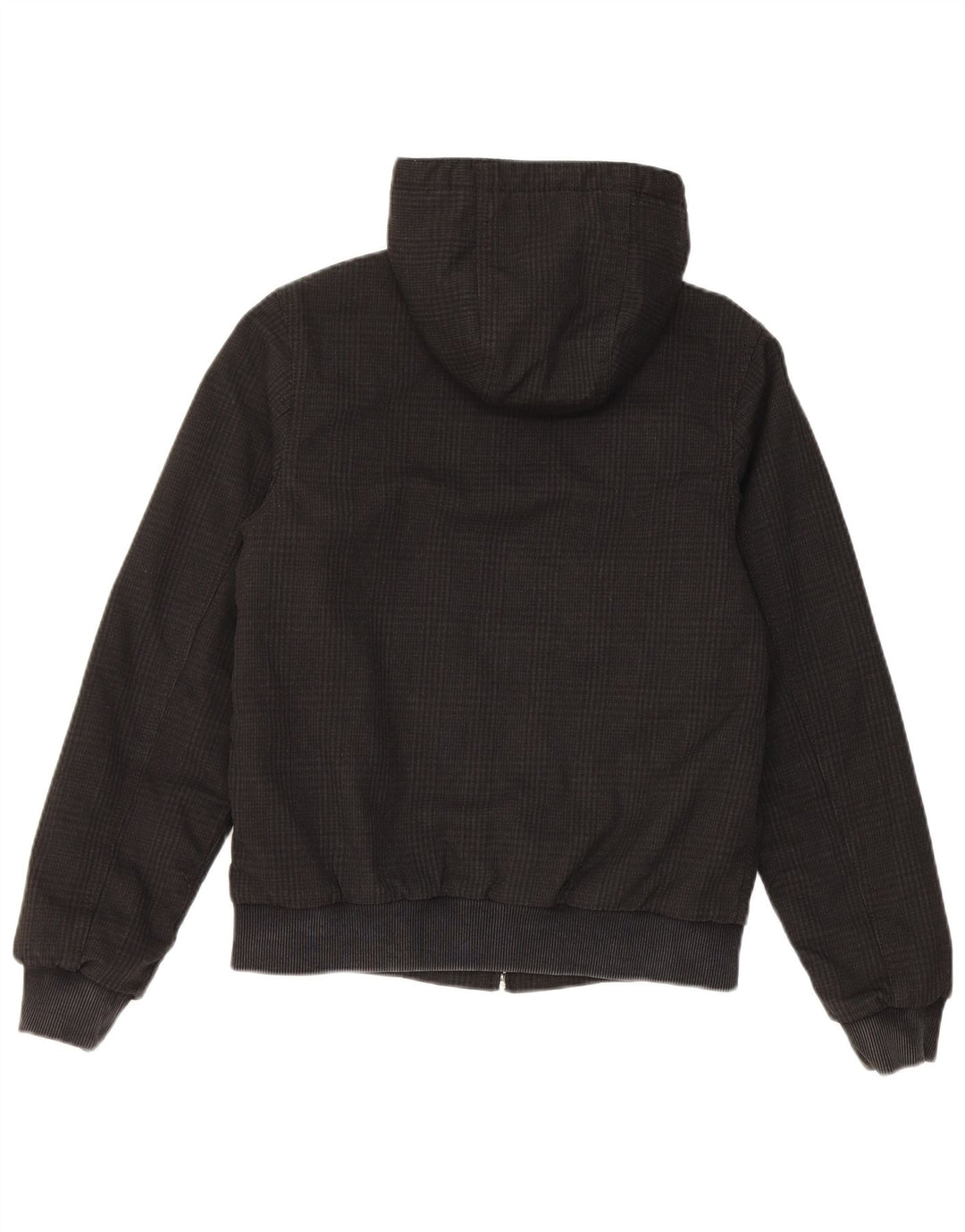 Carhartt Damen Bomberjacke mit Kapuze UK 6 XS Schwarz kariertes Polyester