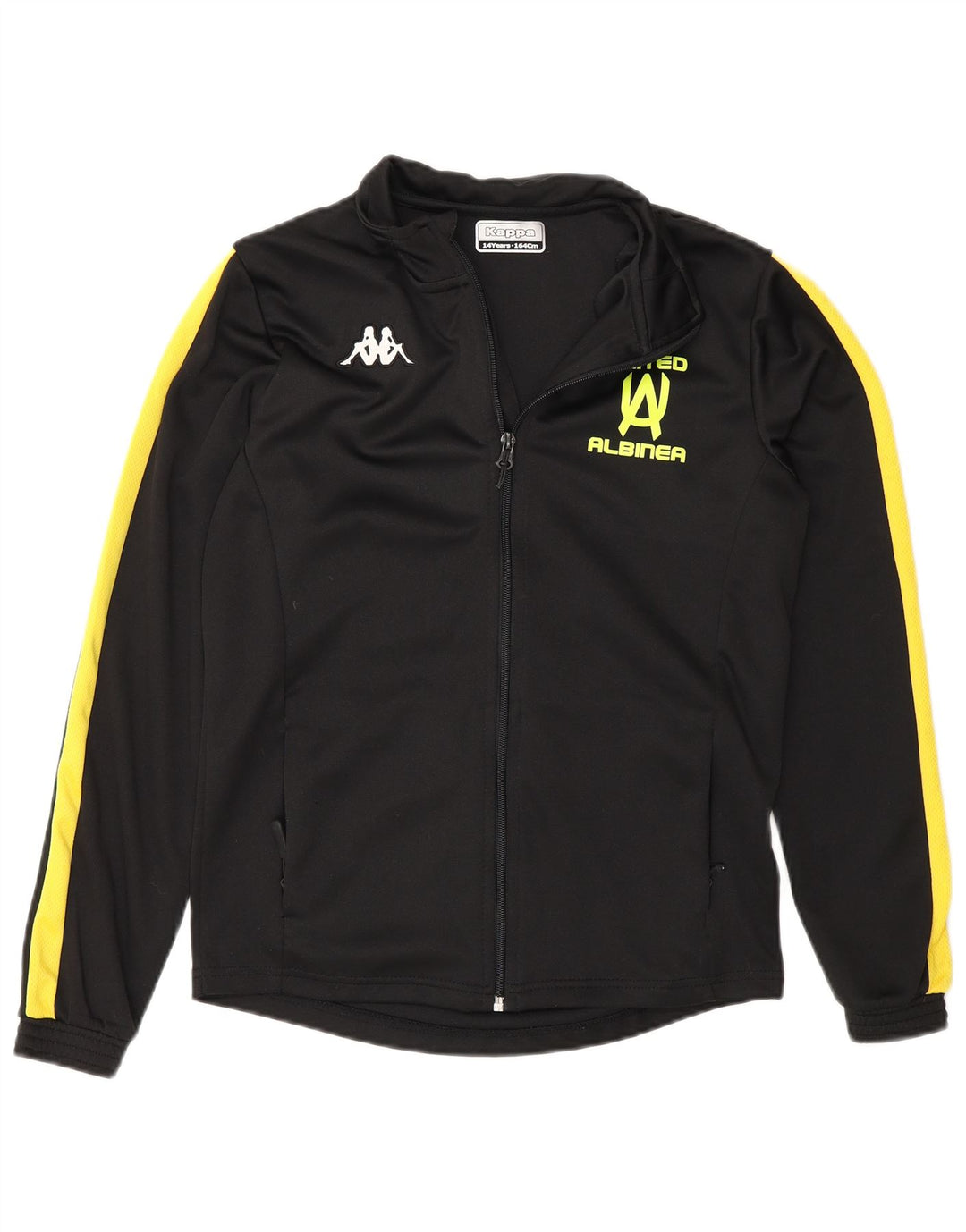 Kappa Jungen-Trainingsanzug-Top-Jacke, 13–14 Jahre, schwarzes Farbblockdesign