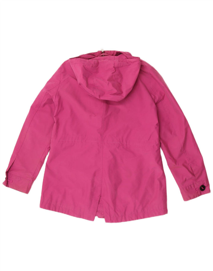Marks & Spencer Damen-Utility-Jacke mit Kapuze, UK 12, mittelrosa, Baumwolle