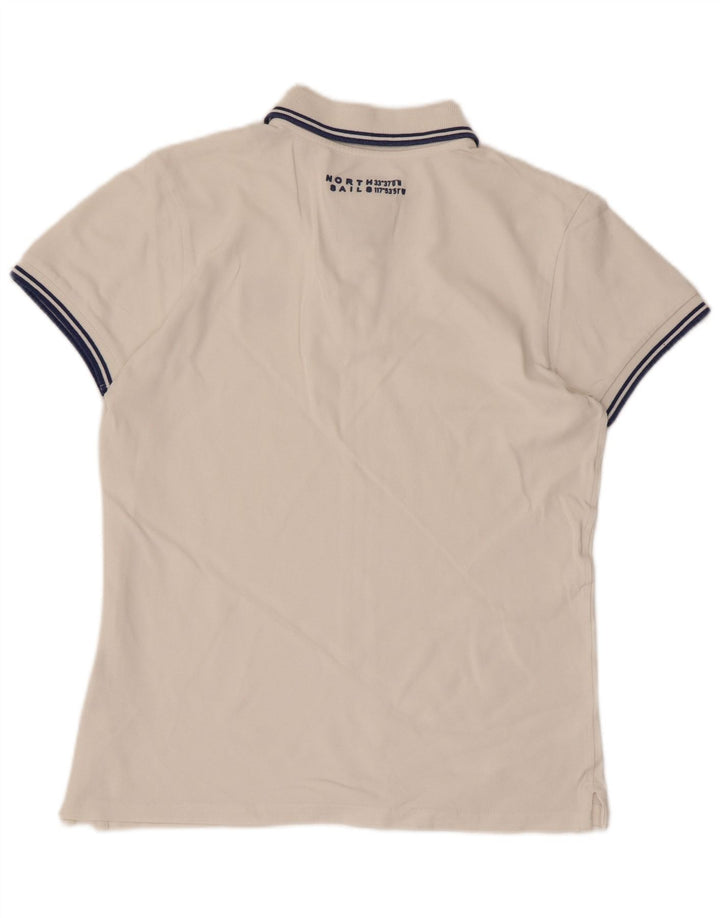 NORTH SAILS Herren-Poloshirt, Größe S, weiße Baumwolle
