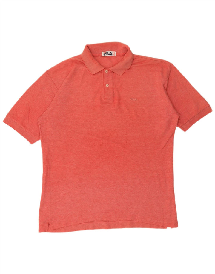 Fila Herren Poloshirt IT 52 Große rote Baumwolle