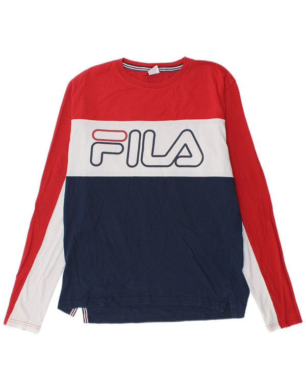 Fila Herren Tennis Graphic Top Langarm IT 46 Small Mehrfarbig