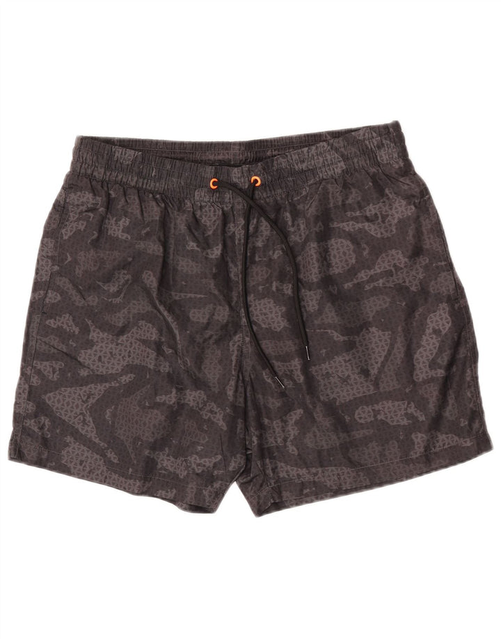 Lotto Herren-Badeshorts, groß, schwarz, geometrisch, Polyester