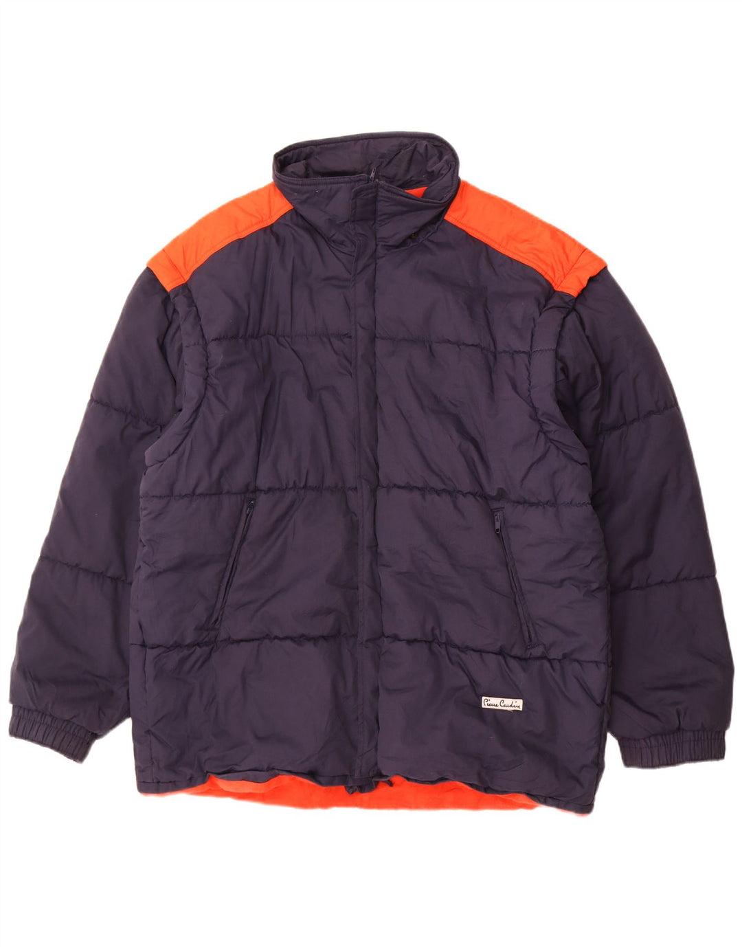 Pierre Cardin Herren Wattierte Jacke UK 42 XL Marineblau Farbblock