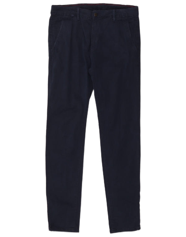 Zara Herren Skinny Chino Hose EU 40 Medium W31 L31 Marineblau