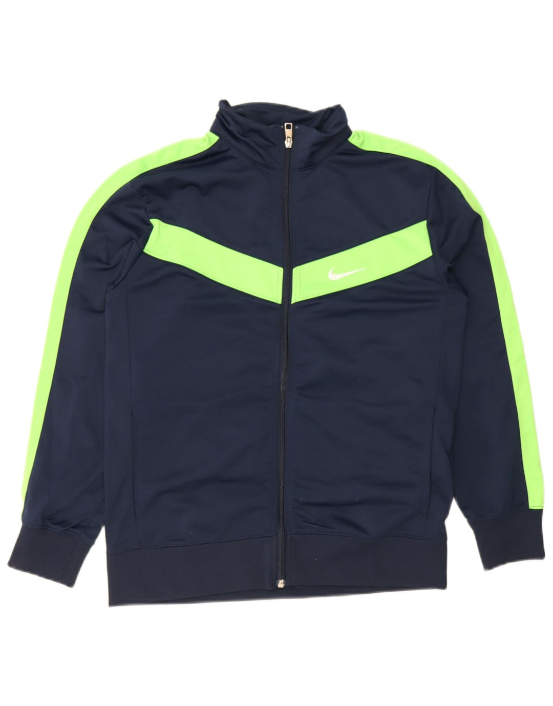 Nike Jungen-Trainingsanzug-Top-Jacke, 13–14 Jahre, XL, Marineblau, Farbblock
