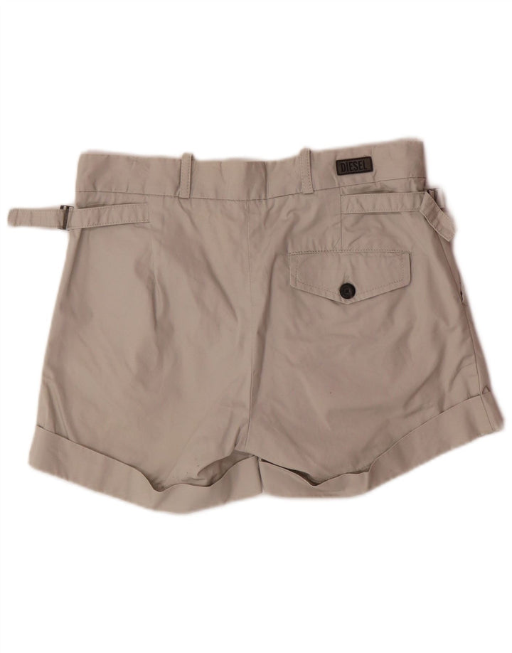 DIESEL Damen Chinoshorts W27 Small Graue Baumwolle
