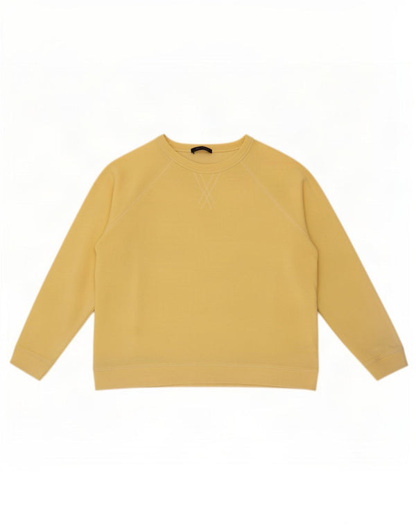 Marks & Spencer Damen Sweatshirt Pullover UK 18 XL Gelb Baumwolle