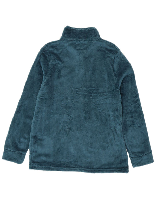 Kappa Damen-Fleecepullover mit grafischem Knopfkragen, Gr. 16, Marineblau