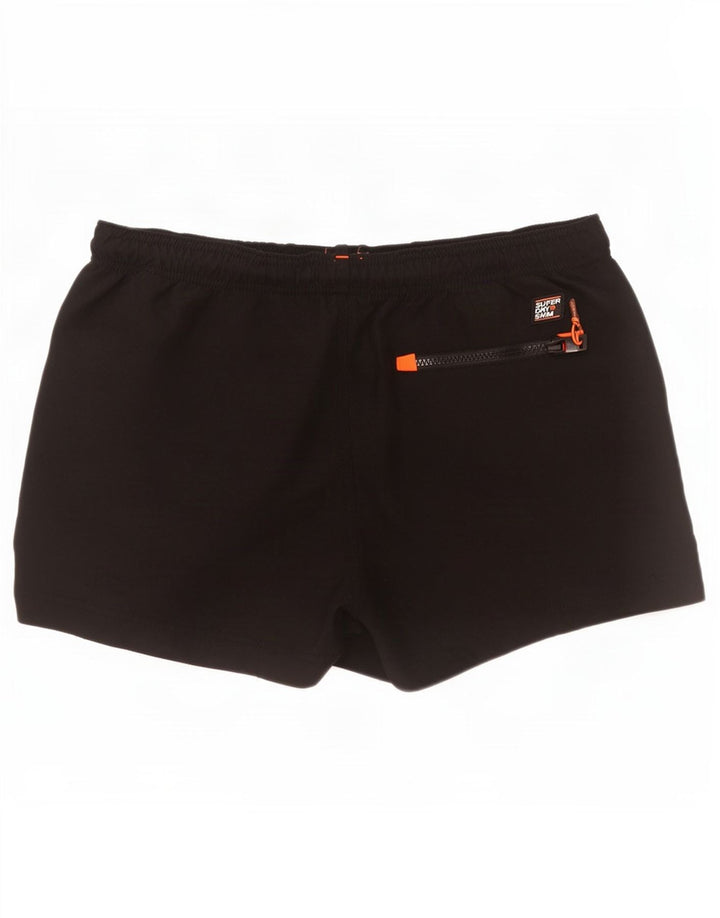 Superdry Herren-Badeshorts mit Grafik, groß, aus schwarzem Polyester