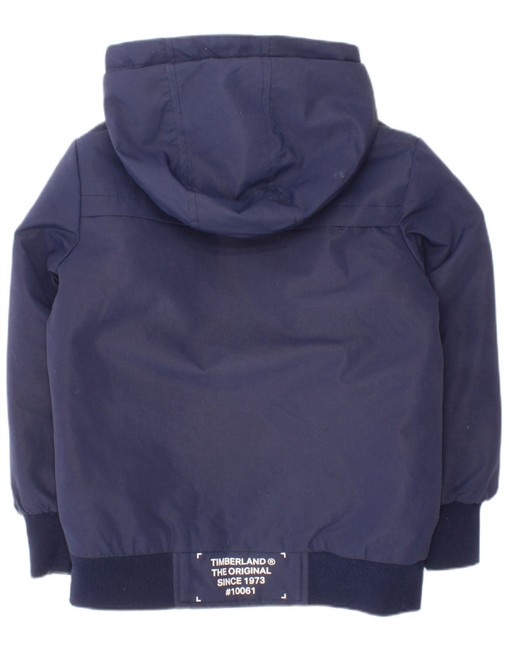 Timberland wattierte Jungenjacke mit Kapuze, 4–5 Jahre, marineblaues Polyester