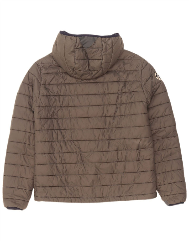 North Sails Herren-Jacke mit Kapuze, gepolstert, UK 36, Größe S, graues Nylon