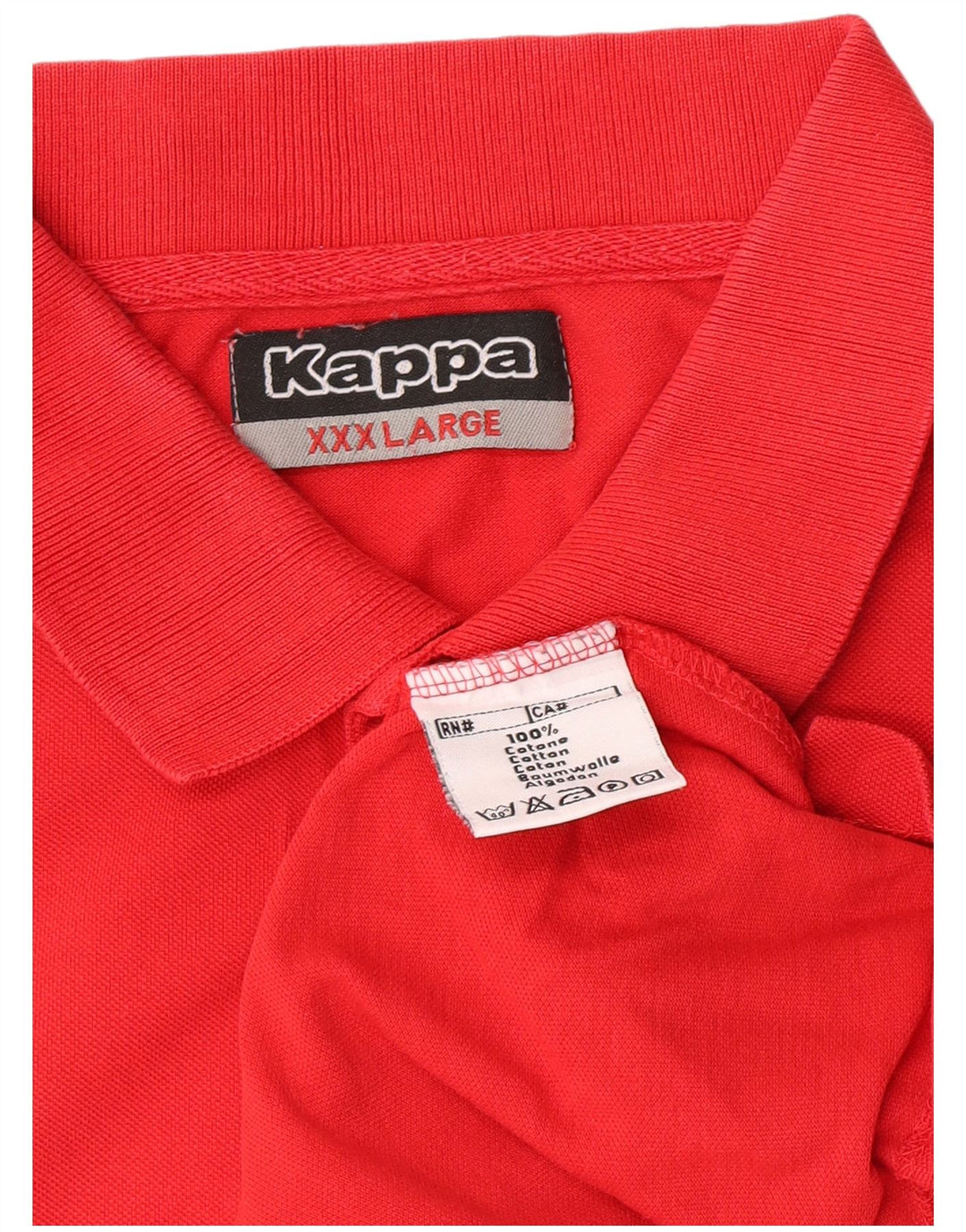 Kappa Herren Poloshirt 3XL rote Baumwolle